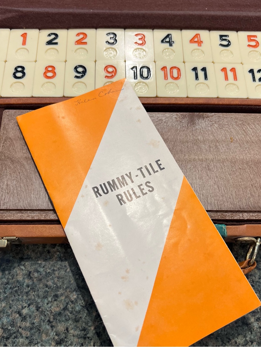 Vintage Rummy-Tile Travel Set